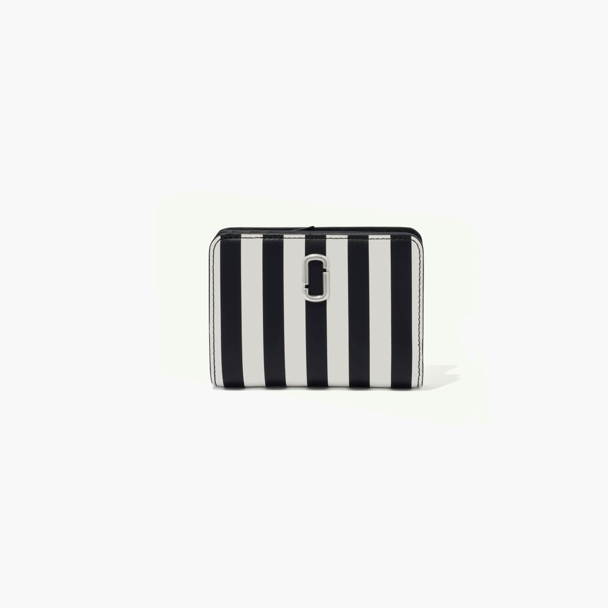 Marc Jacobs A Strisce J Marc Mini Compact Wallet Nere Bianche | GHP186570