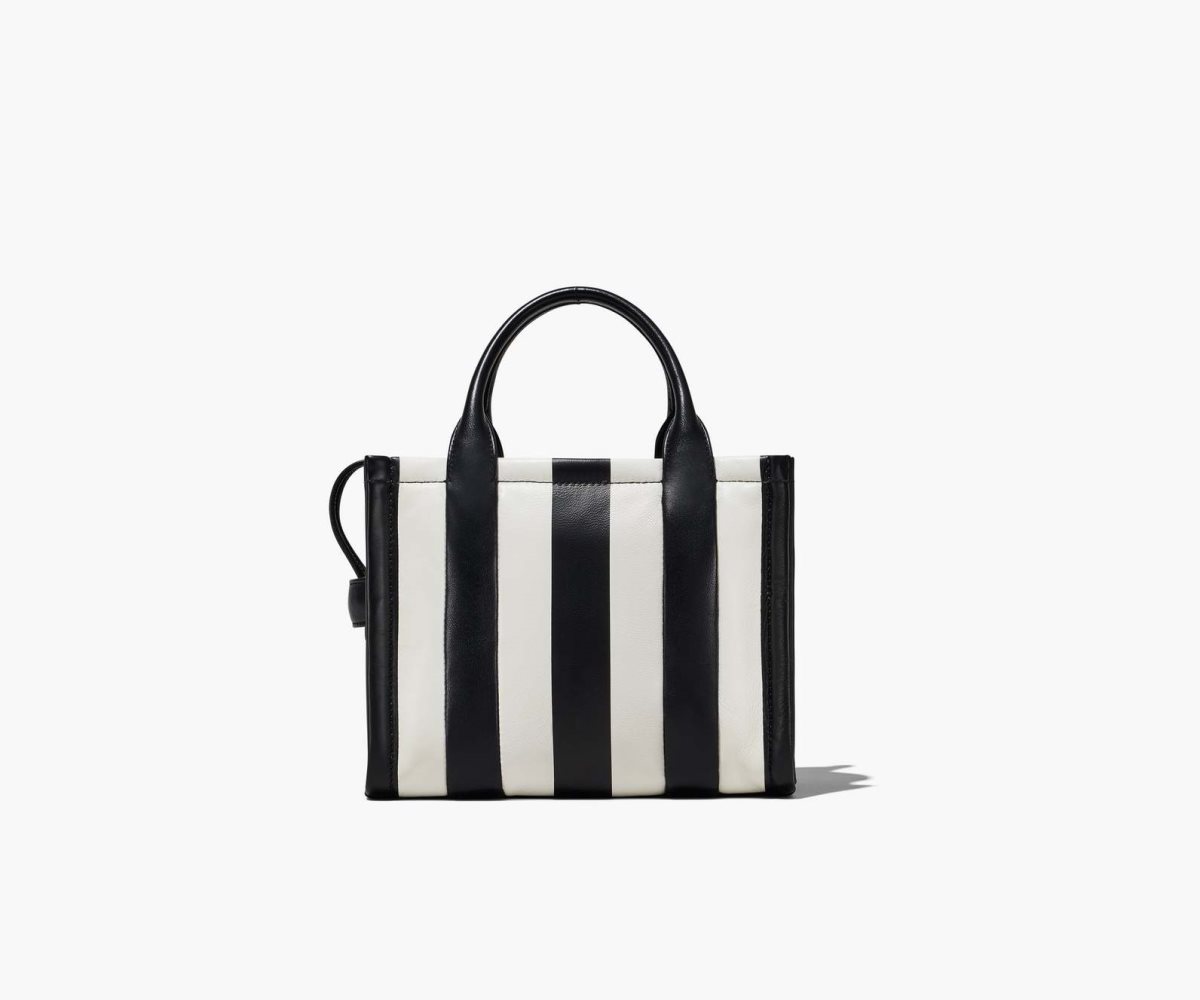 Marc Jacobs A Strisce Mini Tote Bag Nere Bianche | TWR072356