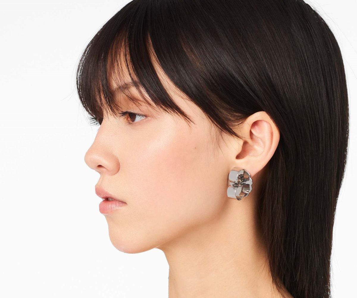 Marc Jacobs Charmed Heart Stud Earrings Argento | MXK846715