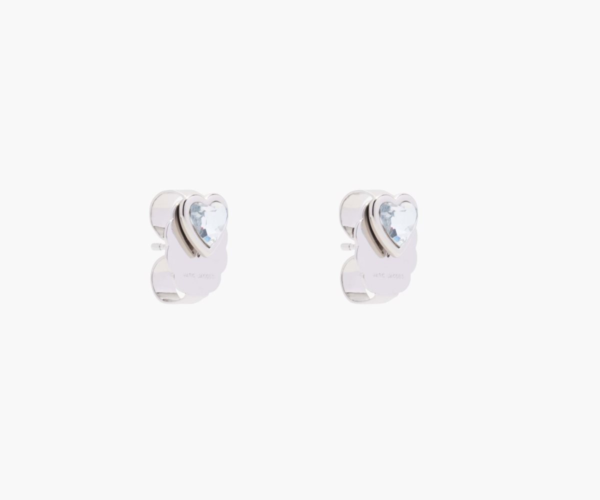 Marc Jacobs Charmed Heart Stud Earrings Argento | MXK846715