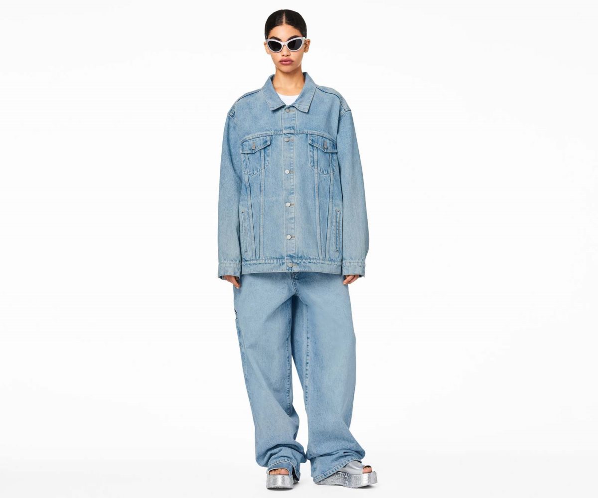 Marc Jacobs Denim Trucker Jacket Arancioni Blu | DRK674159