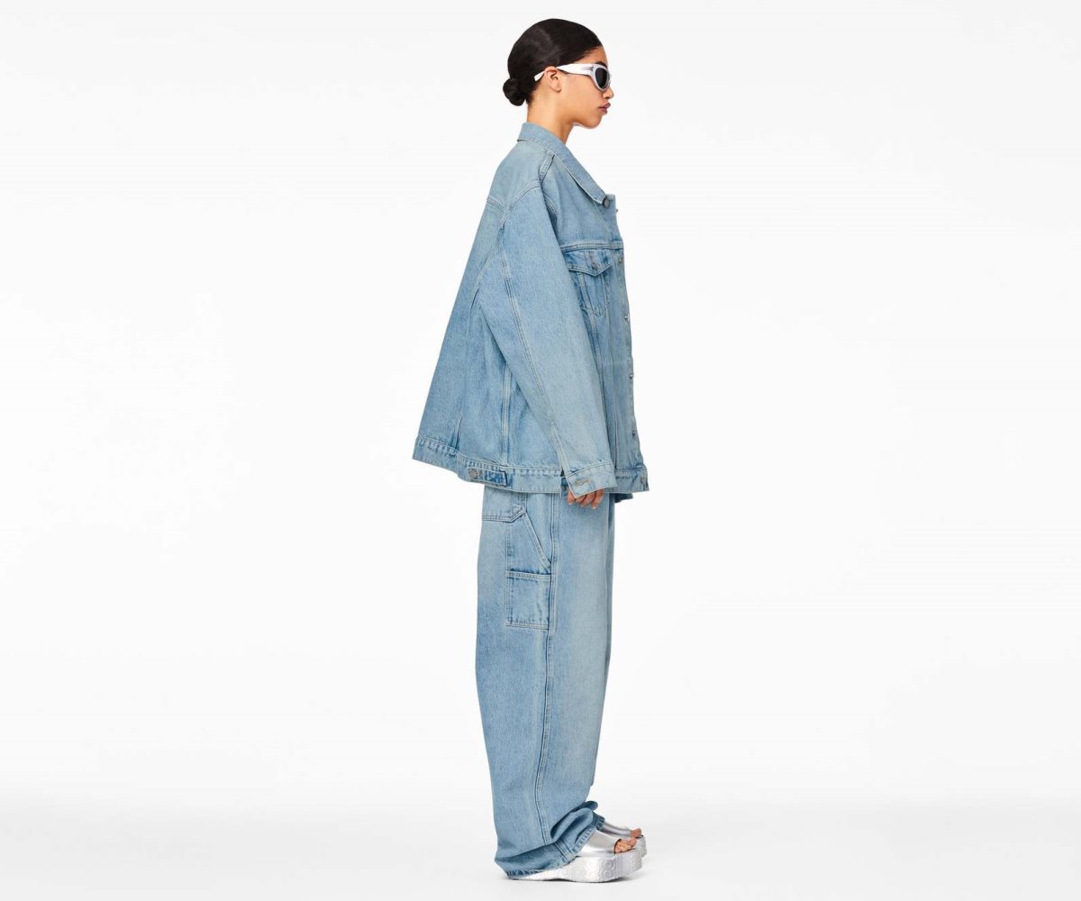 Marc Jacobs Denim Trucker Jacket Arancioni Blu | DRK674159