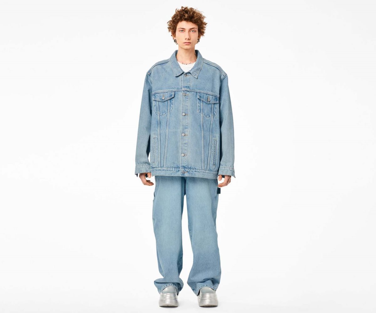 Marc Jacobs Denim Trucker Jacket Arancioni Blu | DRK674159