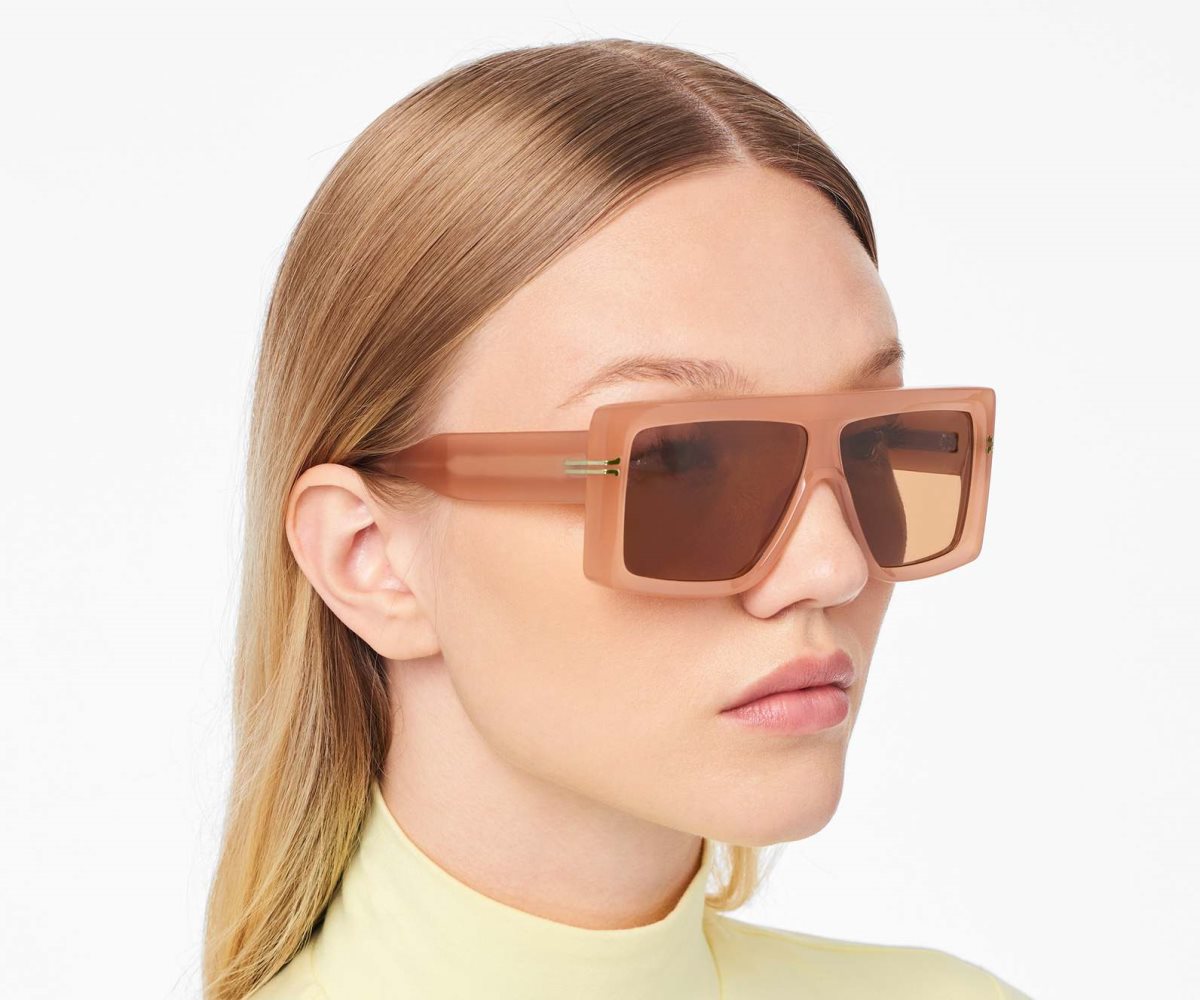 Marc Jacobs Icon Rectangular Sunglasses Beige | THO591862