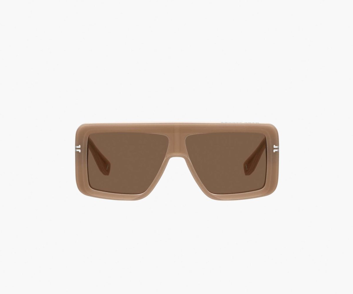 Marc Jacobs Icon Rectangular Sunglasses Beige | THO591862