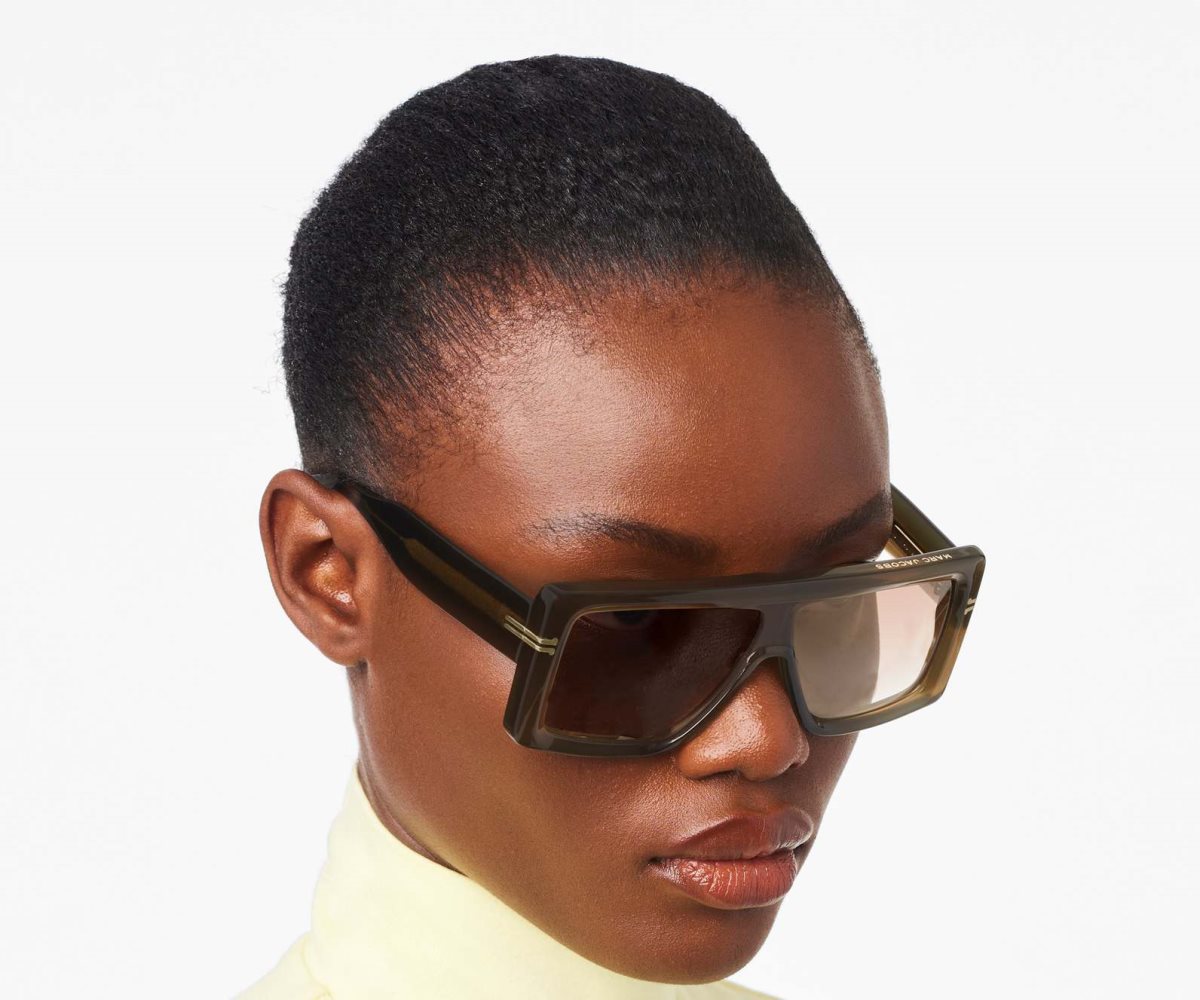 Marc Jacobs Icon Rectangular Sunglasses Verde Oliva | WKI406318