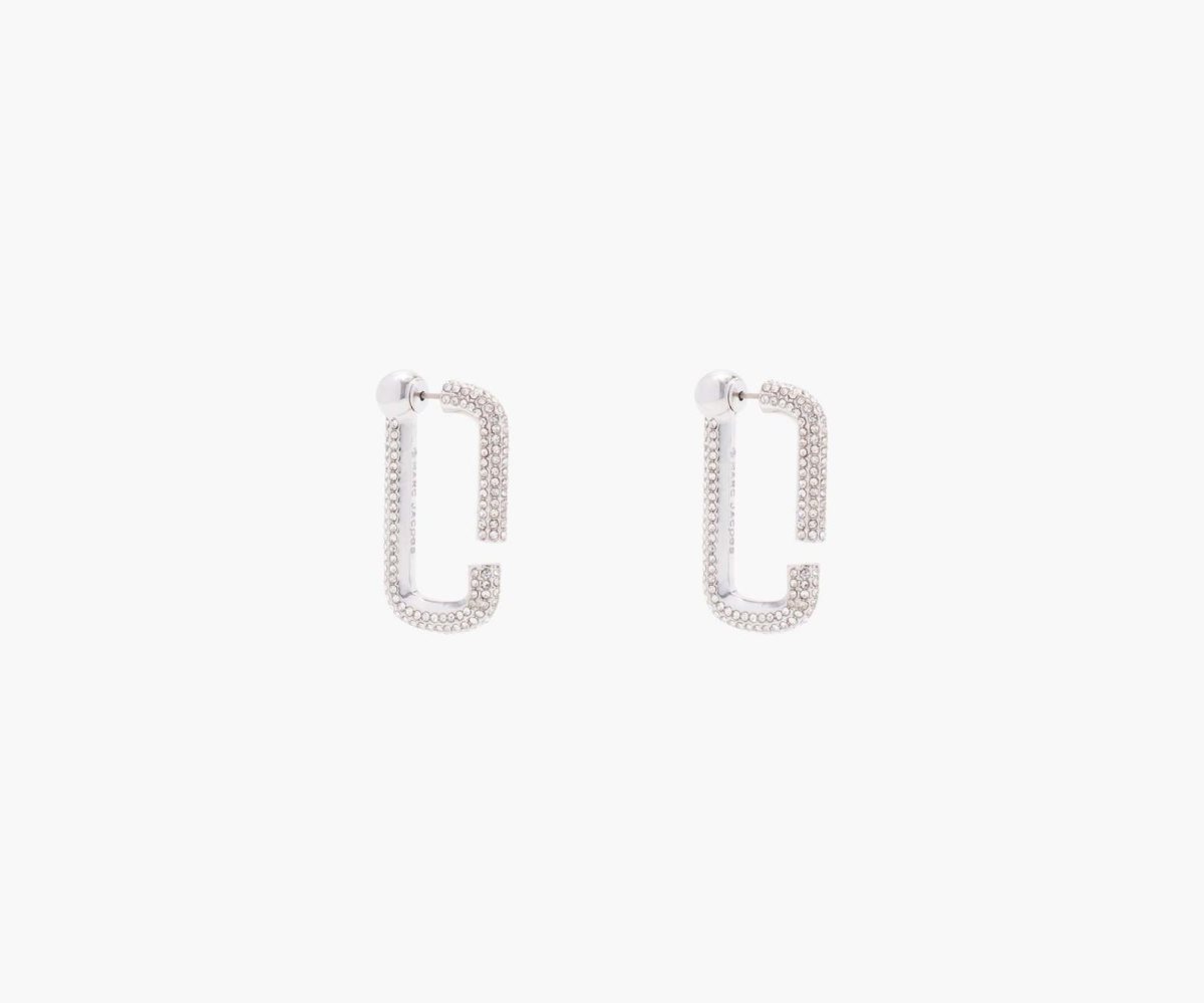 Marc Jacobs J Marc Crystal Hoops Argento | UAX849610