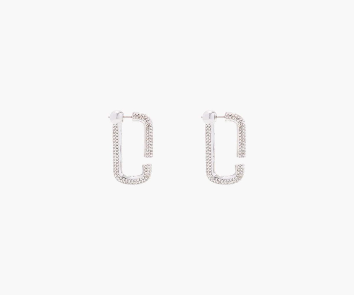 Marc Jacobs J Marc Crystal Hoops Argento | UAX849610