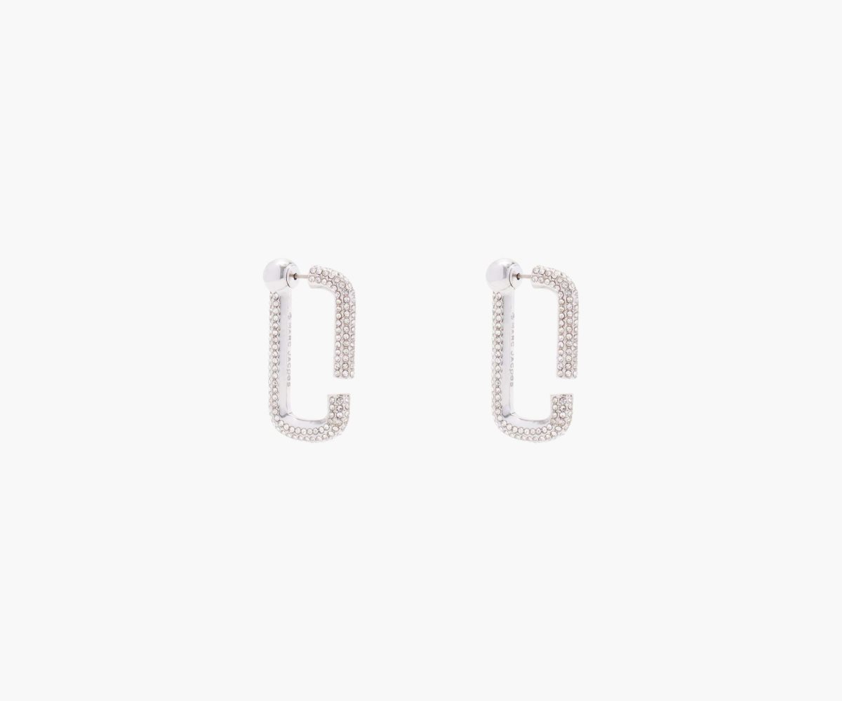 Marc Jacobs J Marc Crystal Hoops Argento | UAX849610