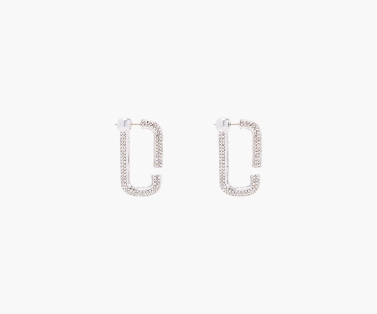 Marc Jacobs J Marc Crystal Hoops Argento | UAX849610