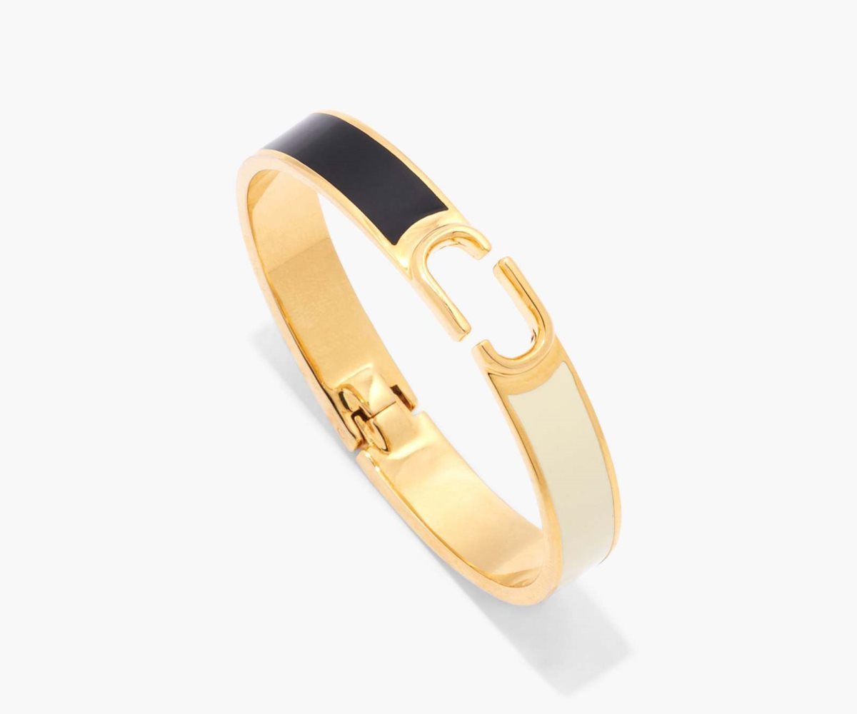 Marc Jacobs J Marc Hinge Bangle Nere Oro | GTH504612