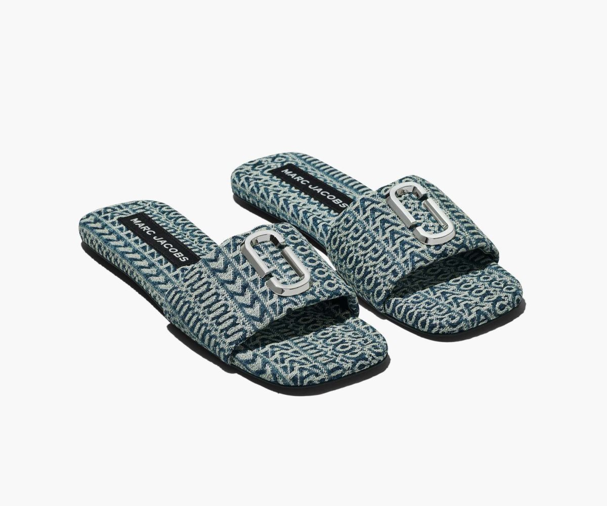 Marc Jacobs J Marc Washed Monogram Denim Sandal Arancioni Blu | ZKE670942