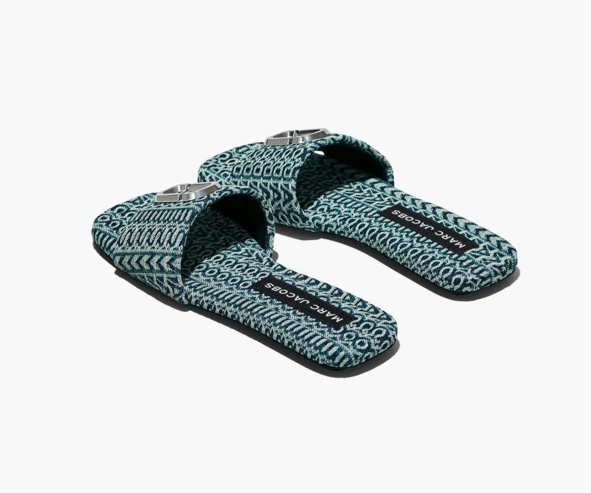 Marc Jacobs J Marc Washed Monogram Denim Sandal Arancioni Blu | ZKE670942