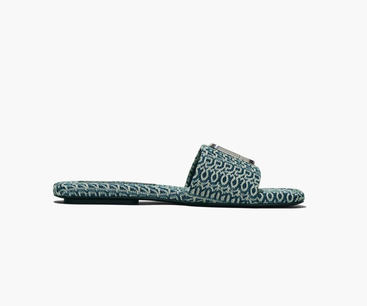 Marc Jacobs J Marc Washed Monogram Denim Sandal Arancioni Blu | ZKE670942