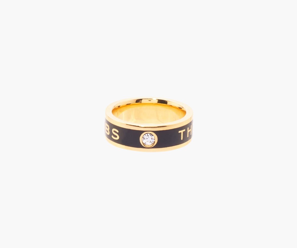 Marc Jacobs Medallion Ring Nere Oro | PLJ279316