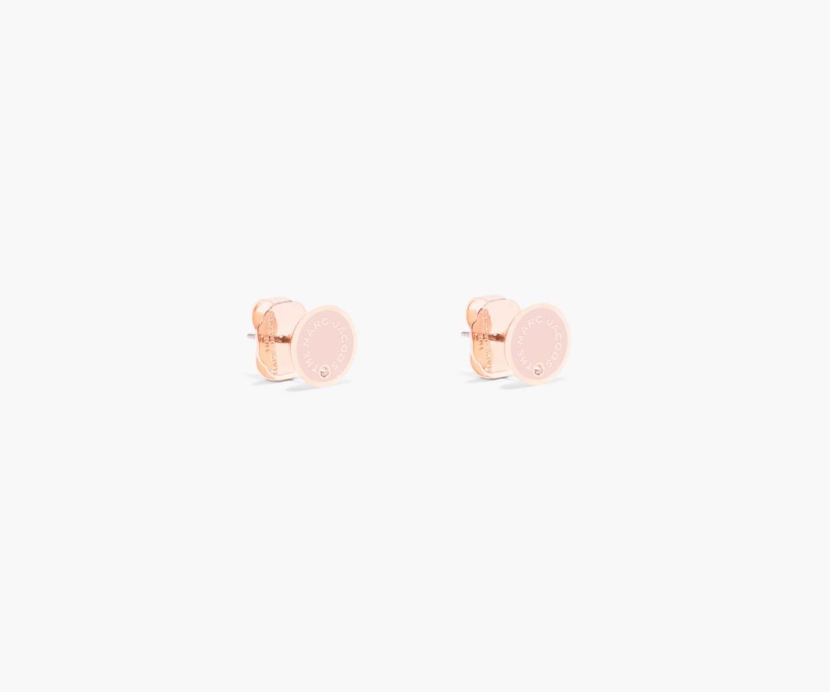 Marc Jacobs Medallion Studs Marroni Rosa Oro | BEJ609842