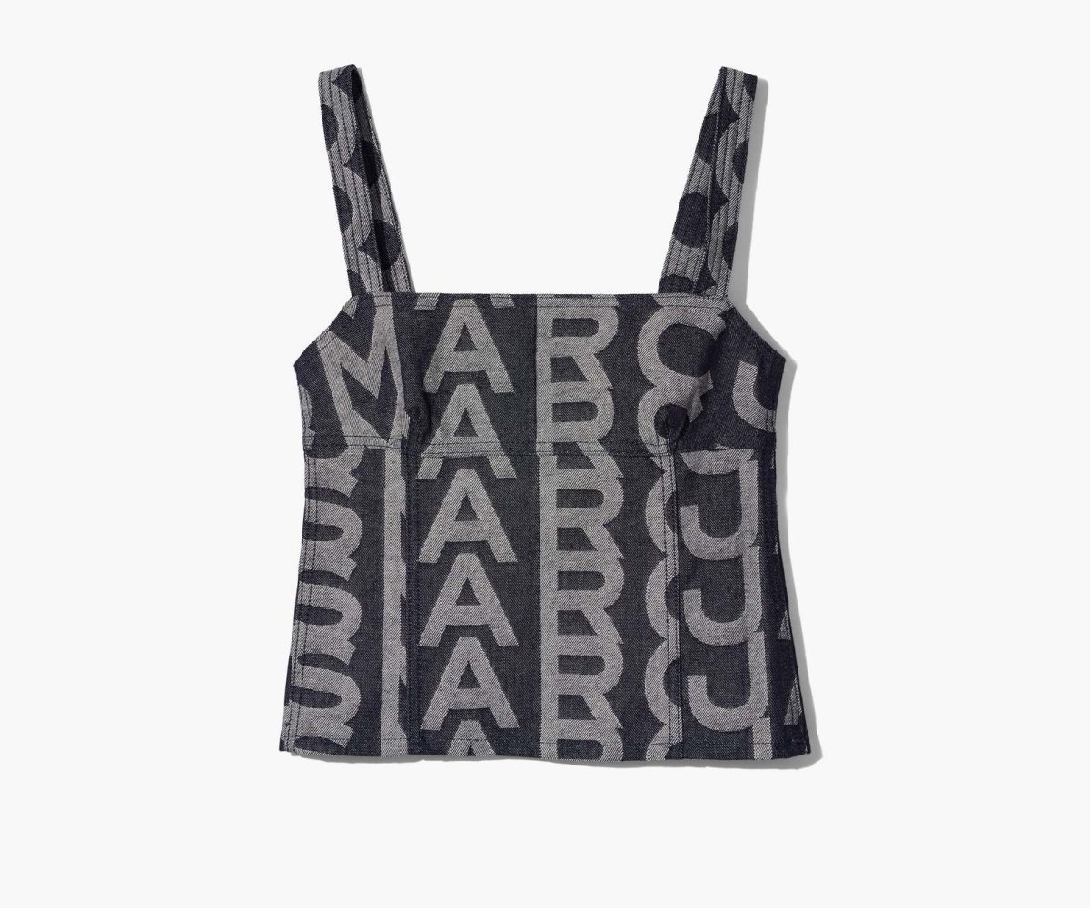 Marc Jacobs Monogram Denim Bustier Top Blu | YNW942061