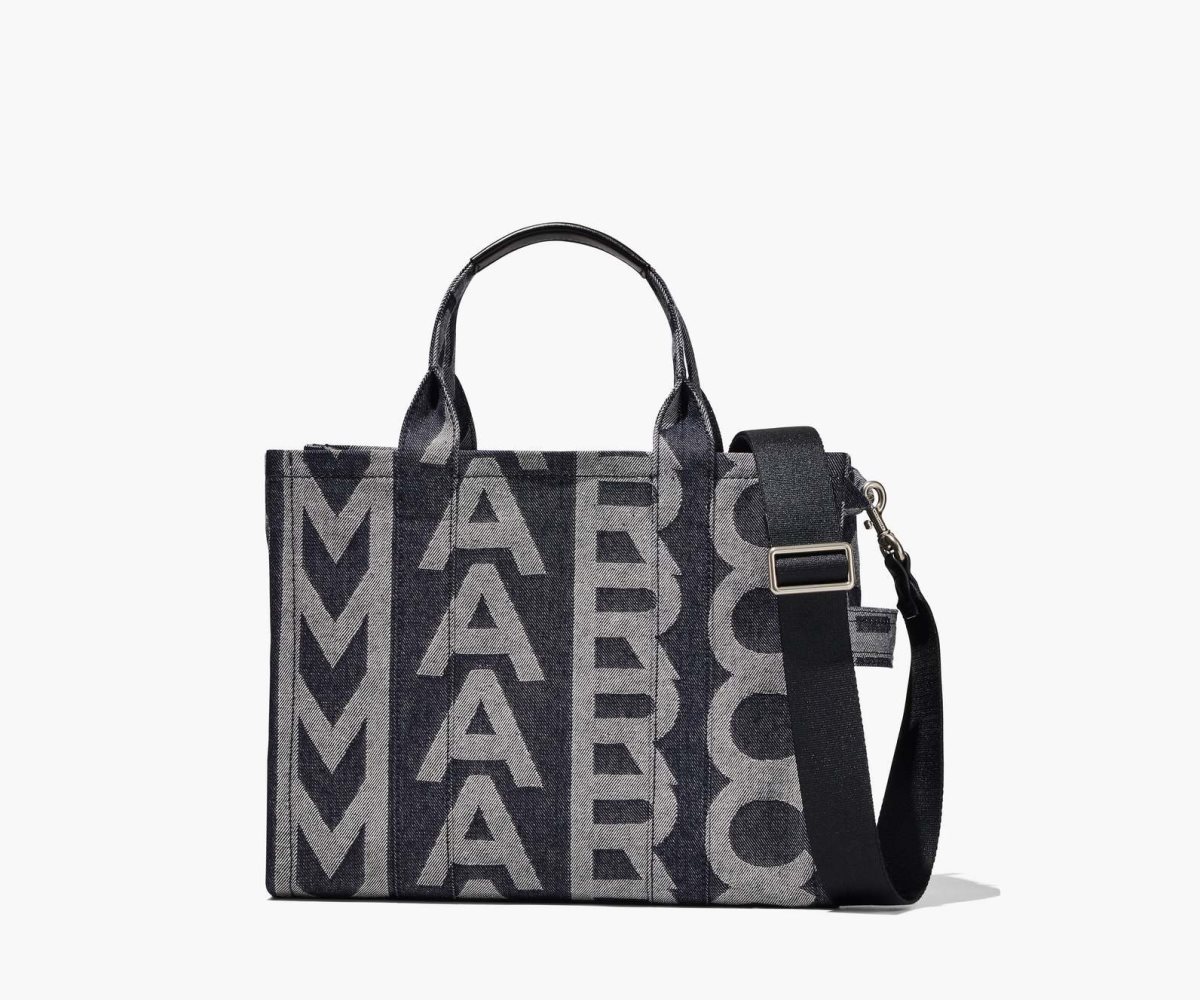 Marc Jacobs Monogram Denim Medium Tote Bag Blu | URQ859620