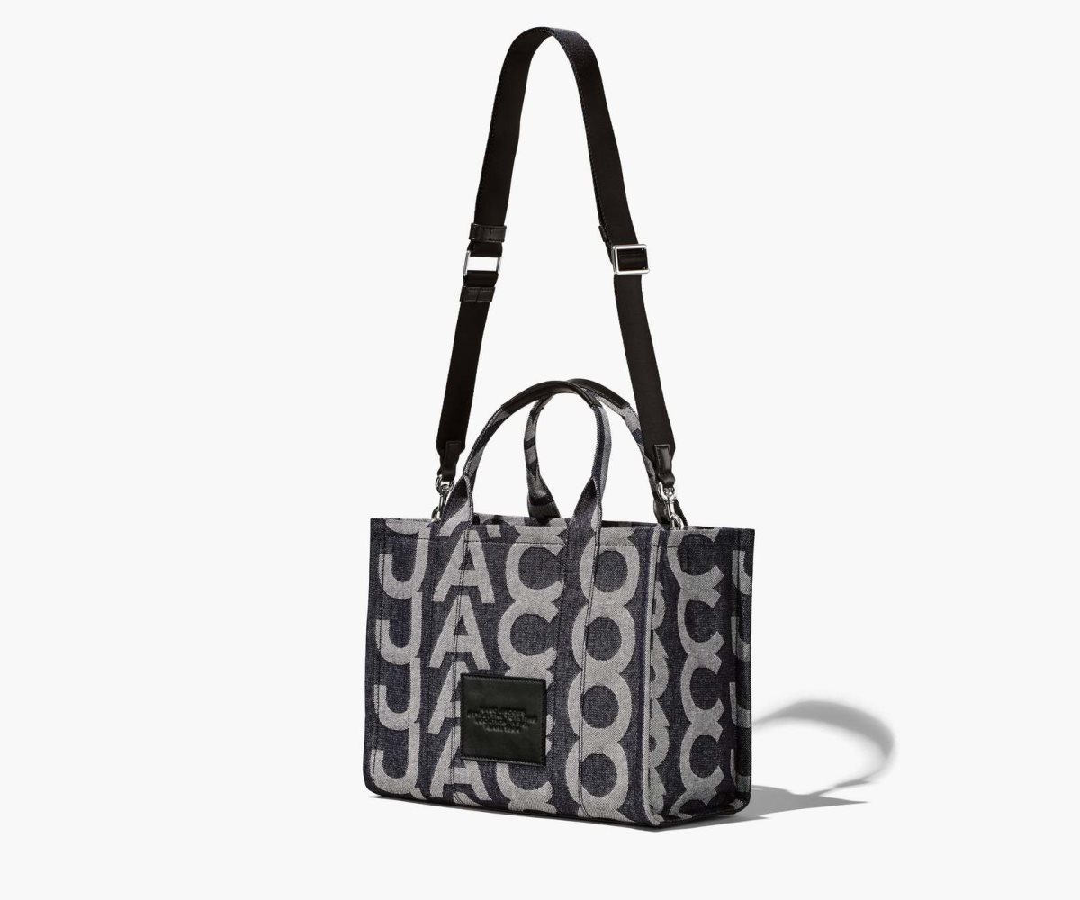 Marc Jacobs Monogram Denim Medium Tote Bag Blu | URQ859620