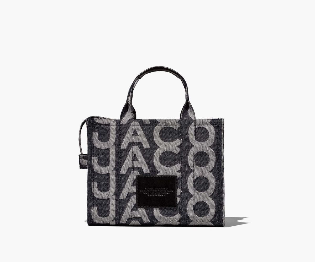 Marc Jacobs Monogram Denim Medium Tote Bag Blu | URQ859620