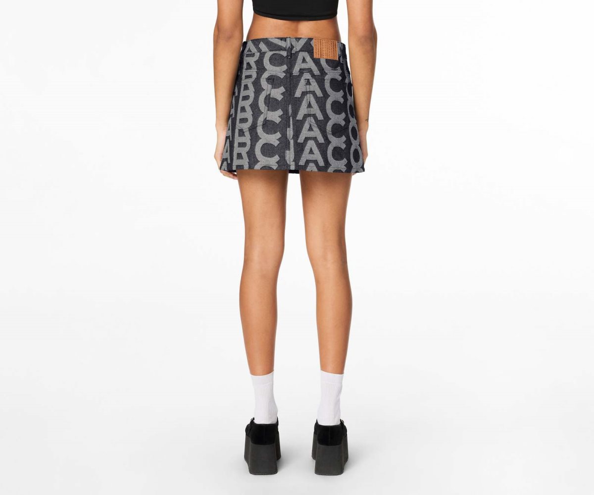 Marc Jacobs Monogram Denim Mini Skirt Blu | LCD293605