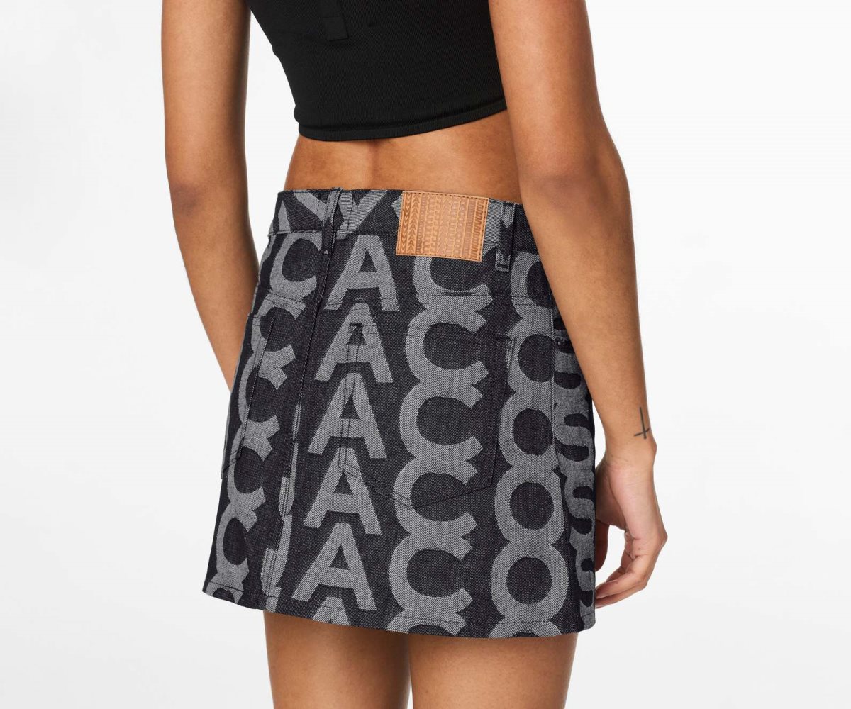 Marc Jacobs Monogram Denim Mini Skirt Blu | LCD293605