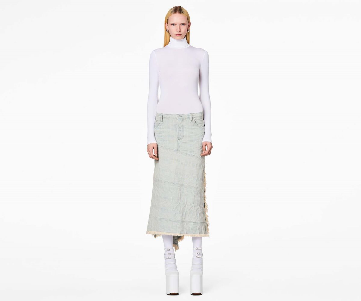 Marc Jacobs Monogram Denim Skirt Blu | LMJ208761