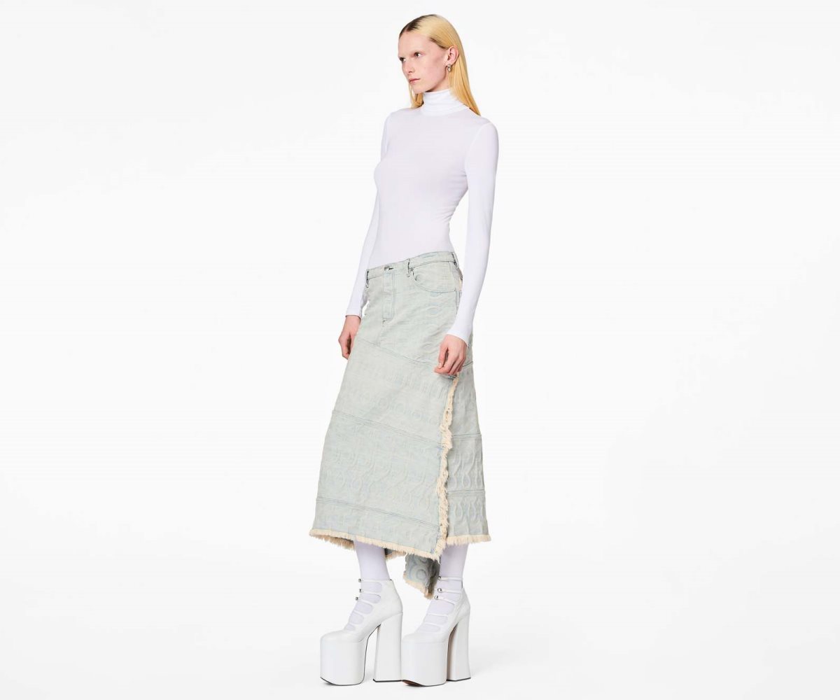 Marc Jacobs Monogram Denim Skirt Blu | LMJ208761