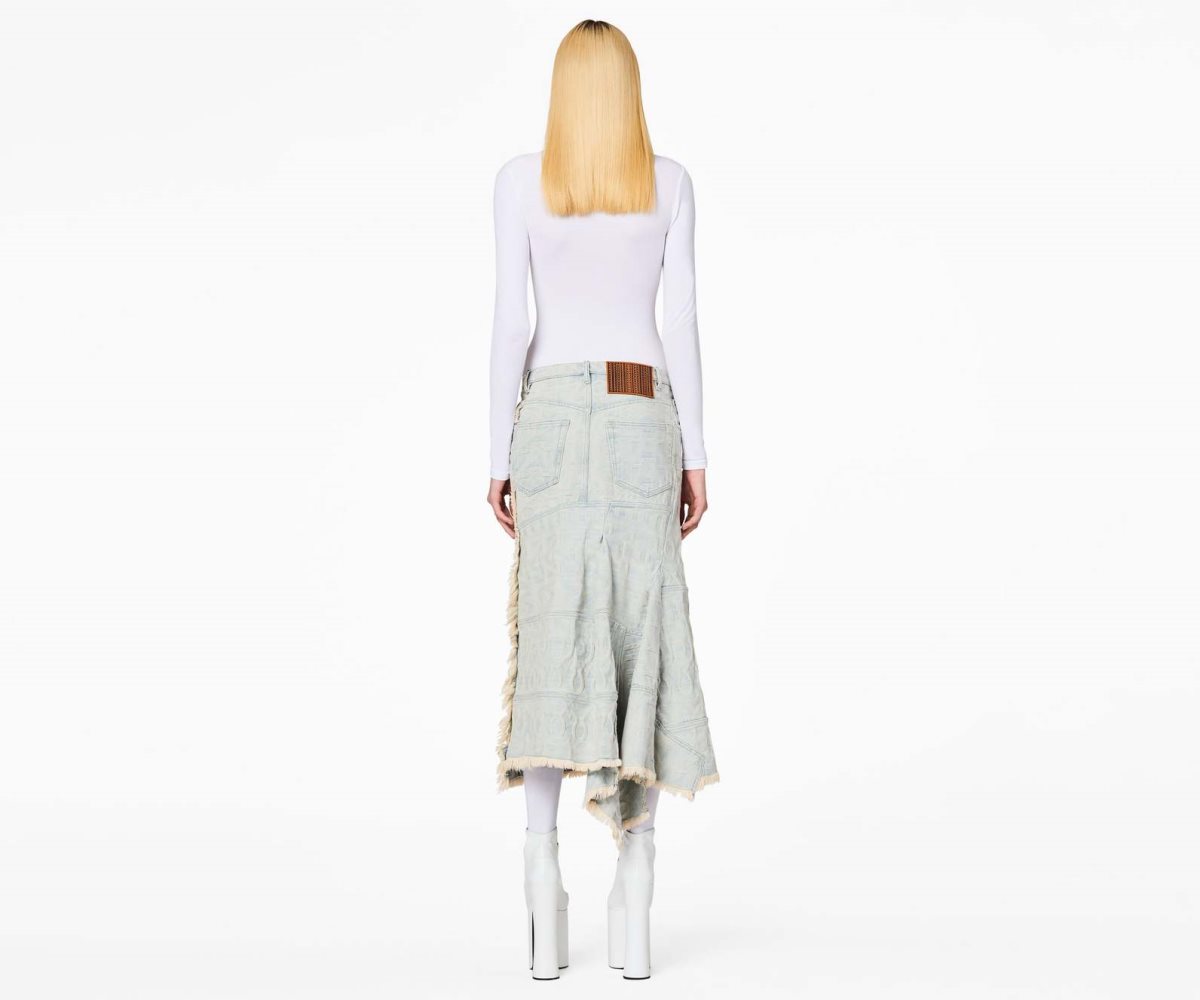 Marc Jacobs Monogram Denim Skirt Blu | LMJ208761