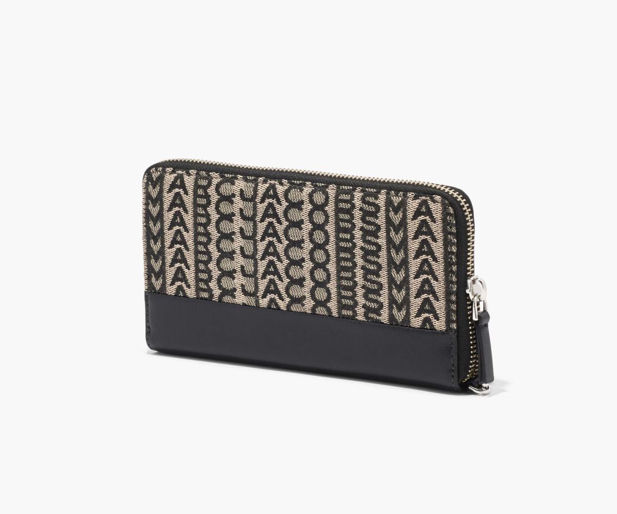 Marc Jacobs Monogram Jacquard Continental Wristlet Wallet Beige Colorate | GQS751048