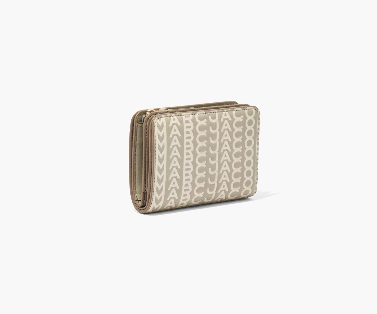 Marc Jacobs Monogram Mini Compact Wallet Khaki | CEF478951