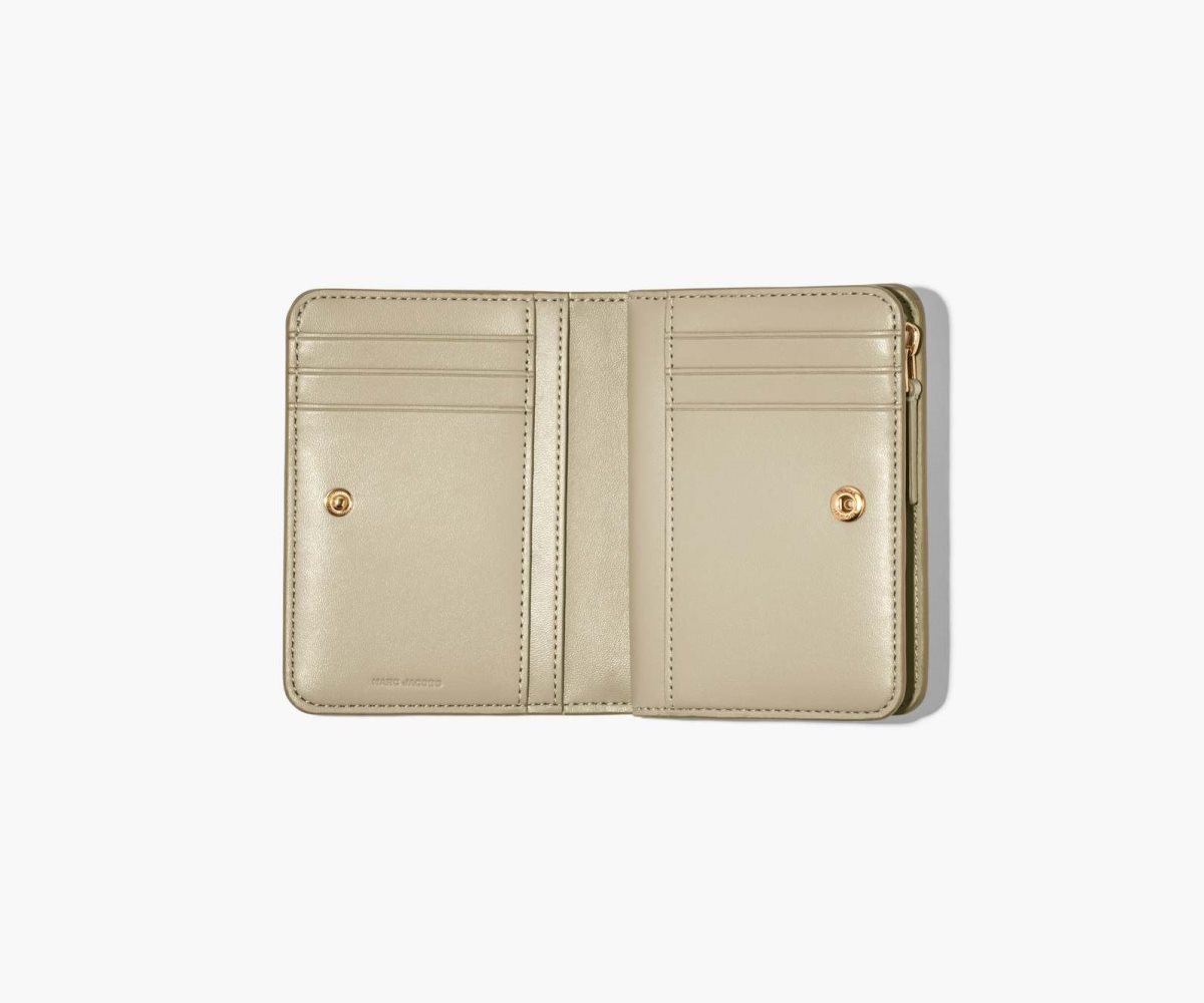 Marc Jacobs Monogram Mini Compact Wallet Khaki | CEF478951