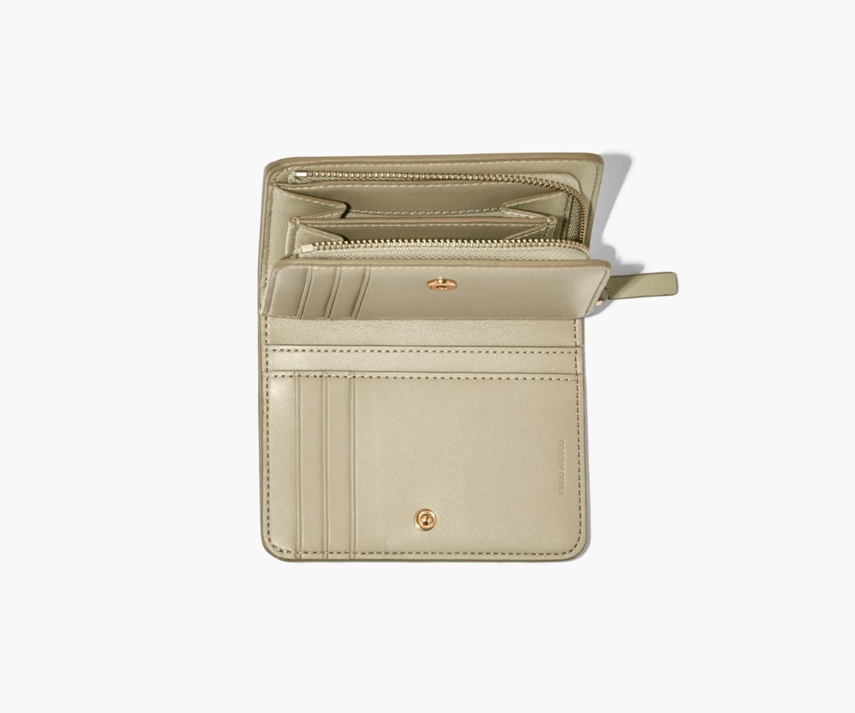 Marc Jacobs Monogram Mini Compact Wallet Khaki | CEF478951