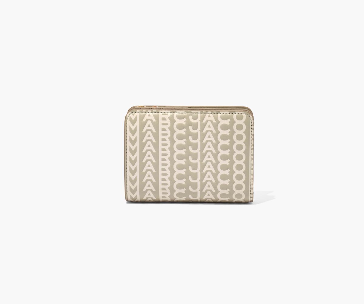 Marc Jacobs Monogram Mini Compact Wallet Khaki | CEF478951