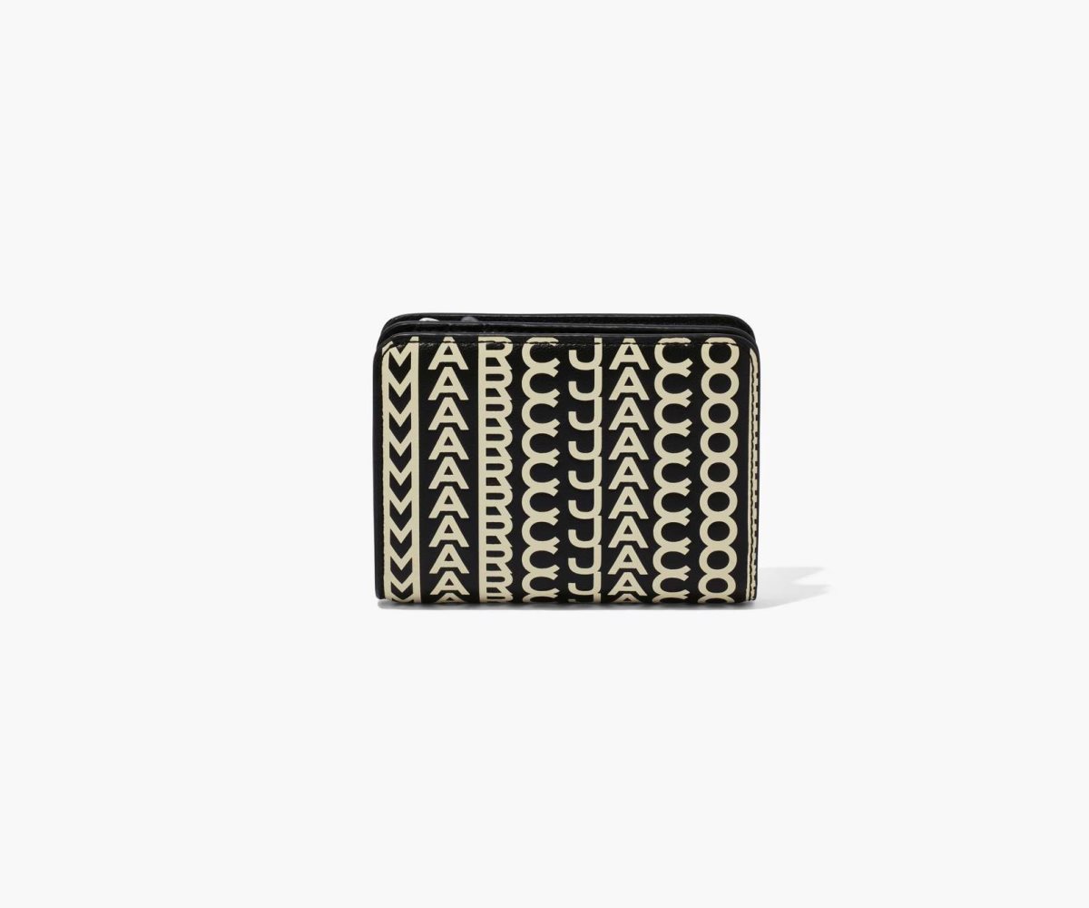 Marc Jacobs Monogram Mini Compact Wallet Nere Bianche | QRK957230