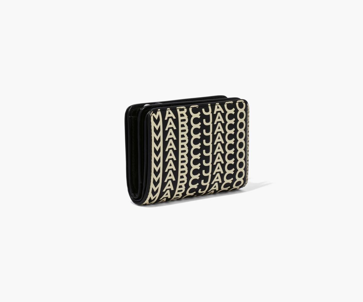 Marc Jacobs Monogram Mini Compact Wallet Nere Bianche | QRK957230