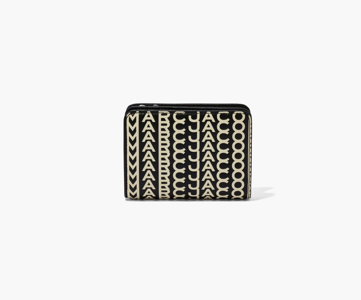 Marc Jacobs Monogram Mini Compact Wallet Nere Bianche | QRK957230