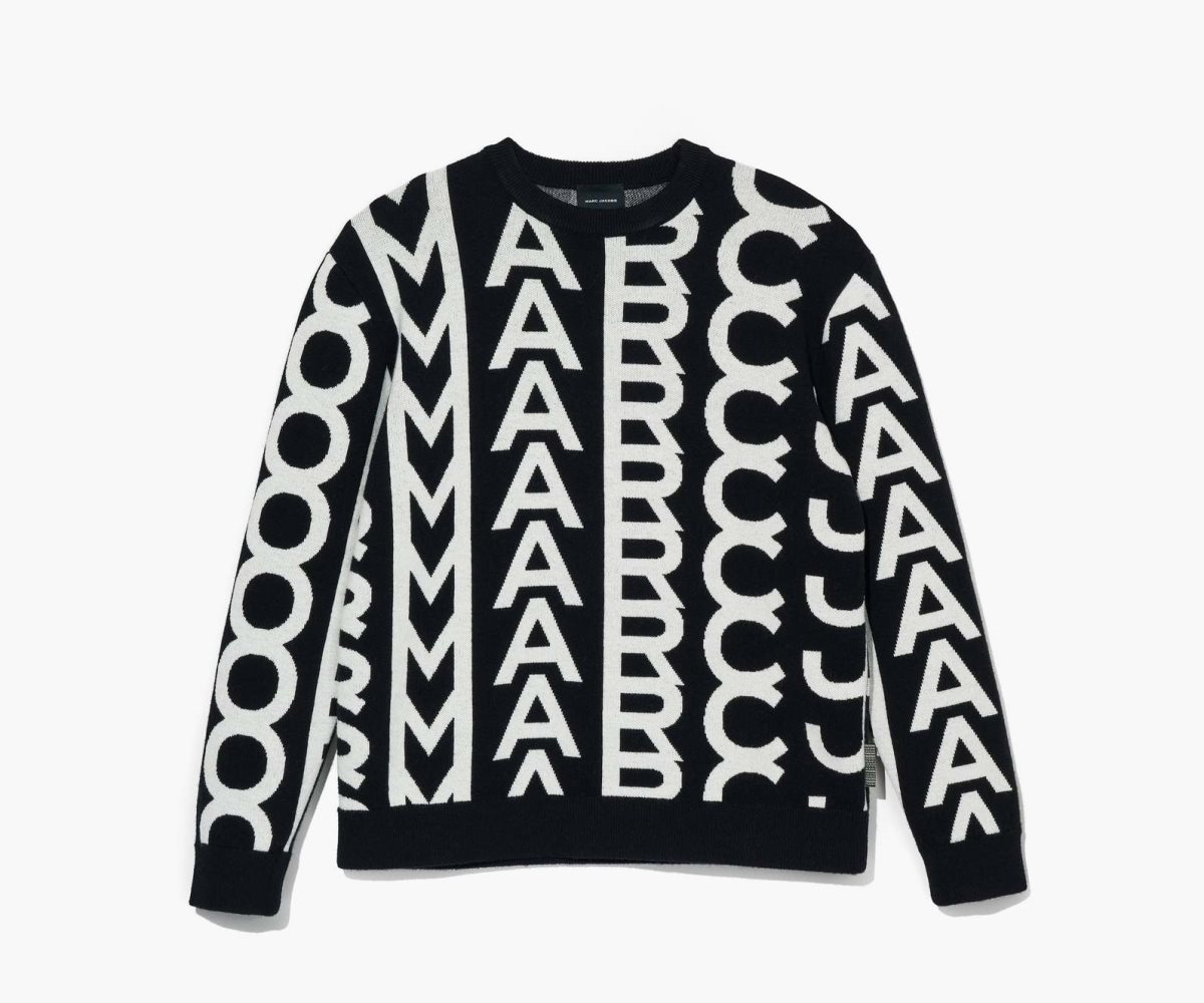 Marc Jacobs Monogram Oversized Crewneck Nere Bianche | HSO821597