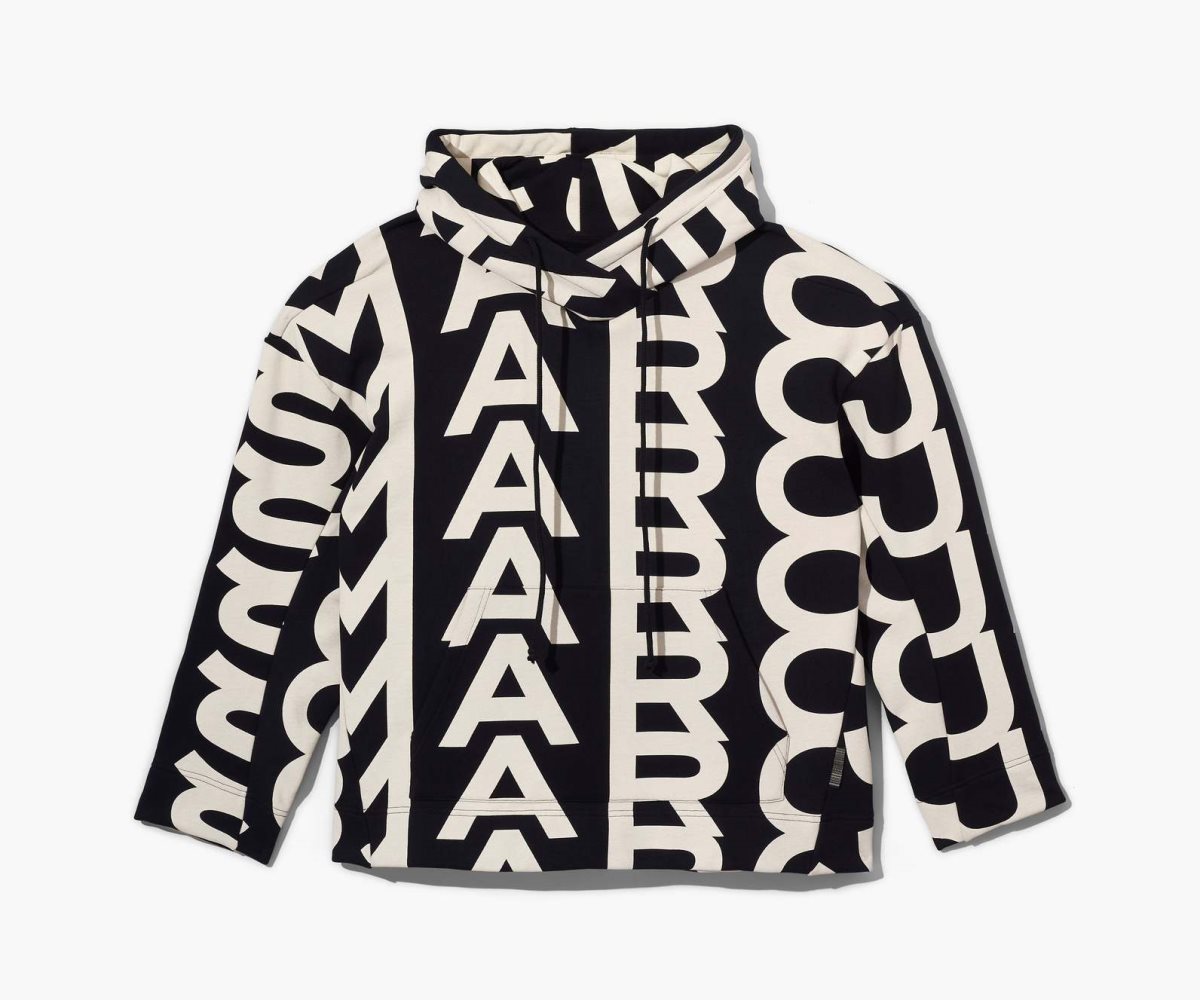 Marc Jacobs Monogram Oversized Hoodie Nere Bianche | BUX618354