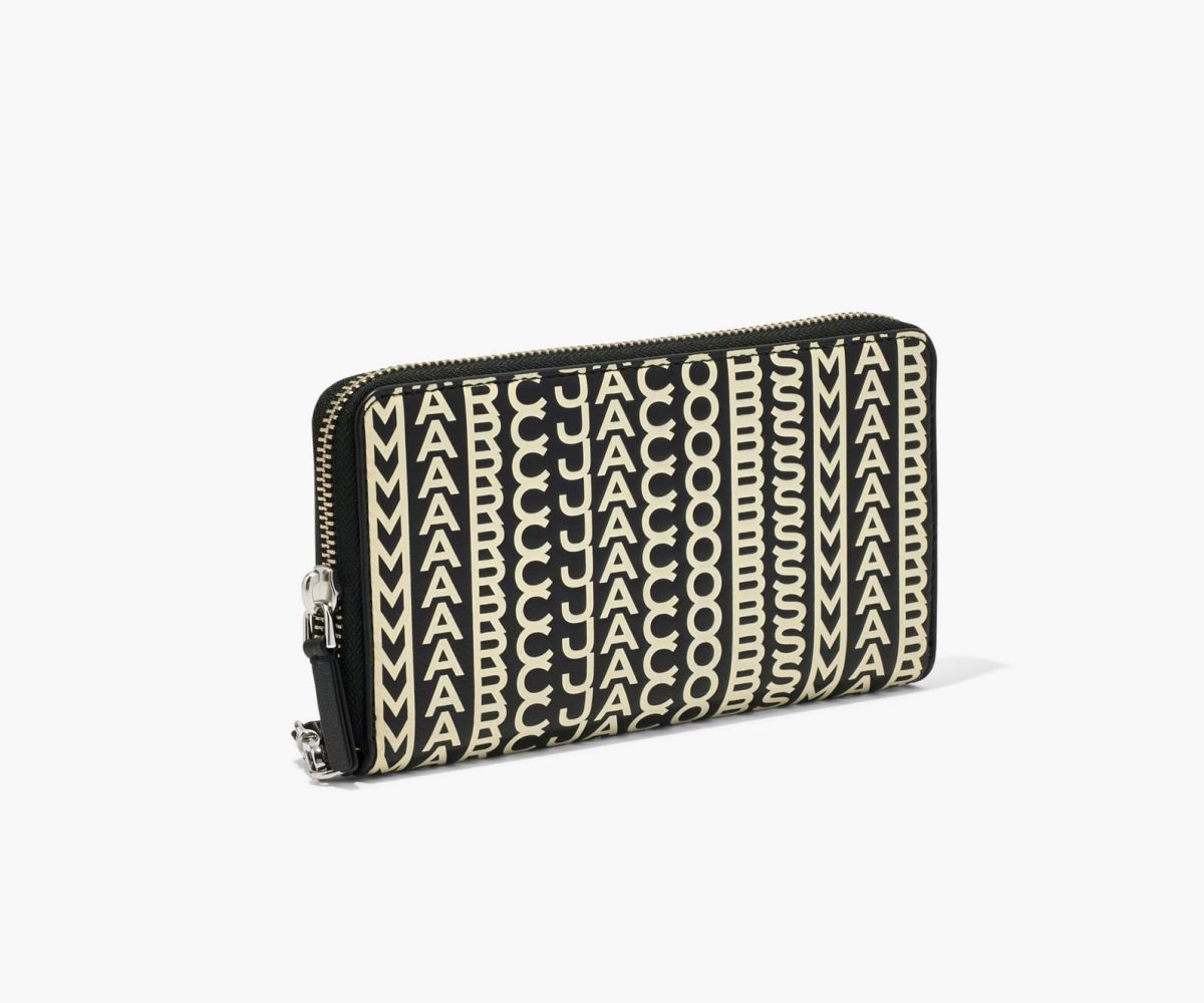 Marc Jacobs Monogram Pelle Continental Wristlet Wallet Nere Bianche | VUB425173