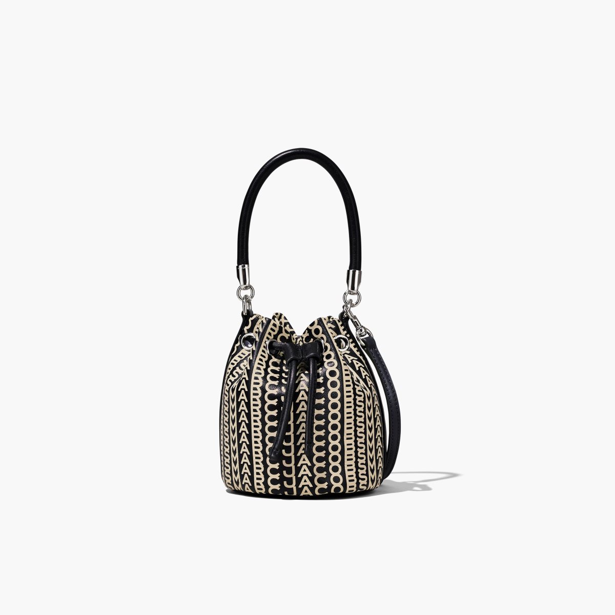 Marc Jacobs Monogram Pelle Micro Bucket Bag Nere Bianche | LCS378290