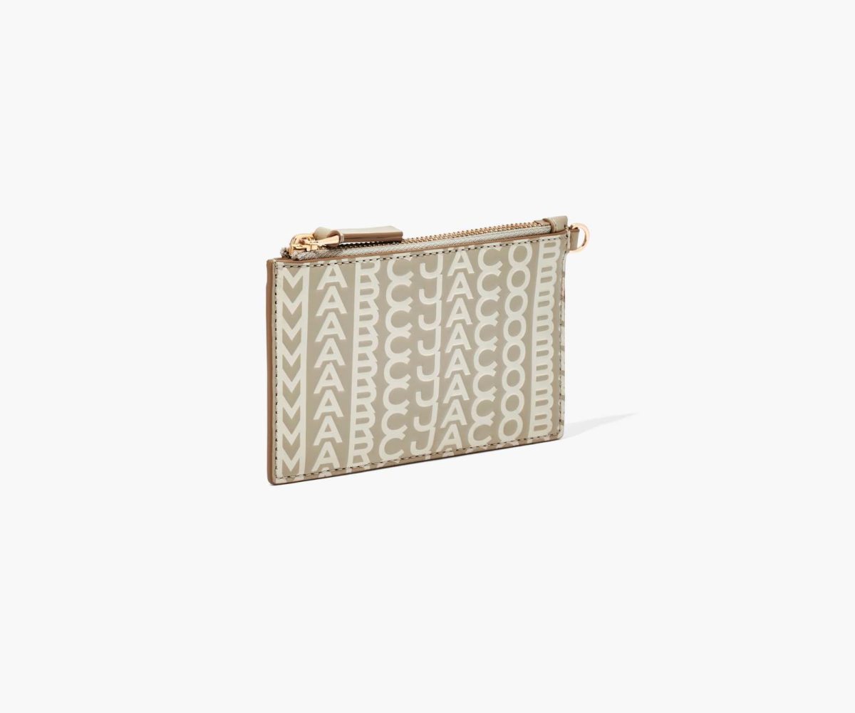 Marc Jacobs Monogram Pelle Top Zip Wristlet Khaki | ZFP216804