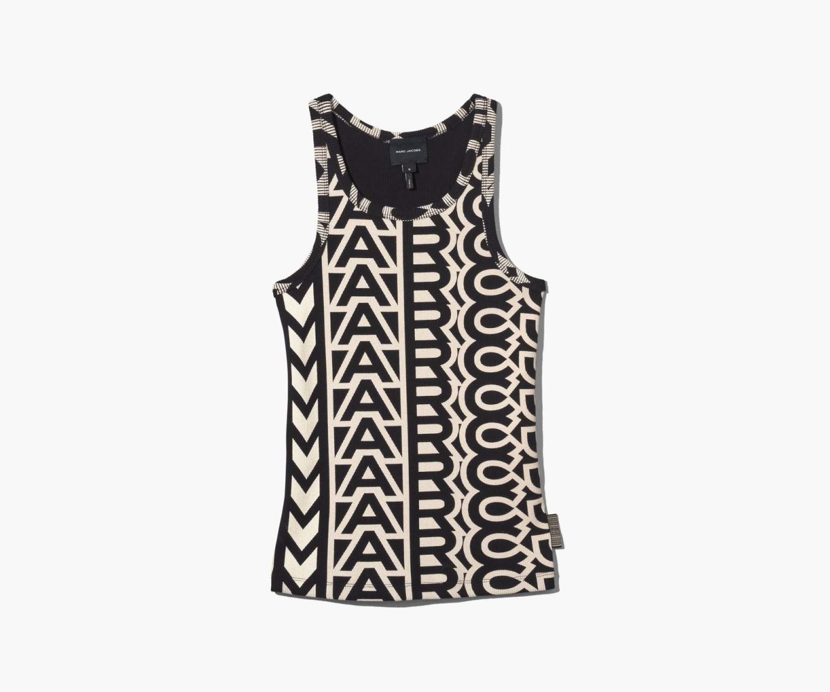 Marc Jacobs Monogram Rib Tank Nere Bianche | ZTM521634