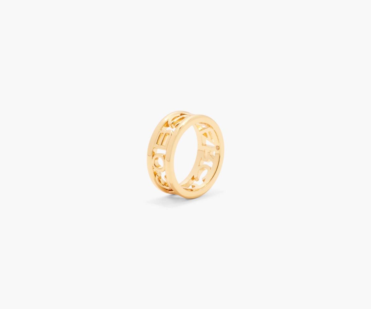 Marc Jacobs Monogram Ring Oro | YOW562347