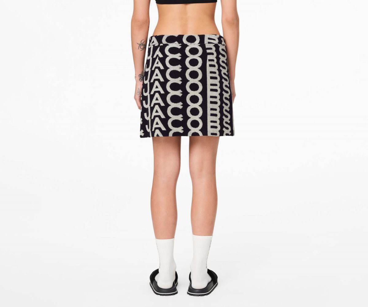 Marc Jacobs Monogram Terry Skirt Nere Bianche | HTW136758