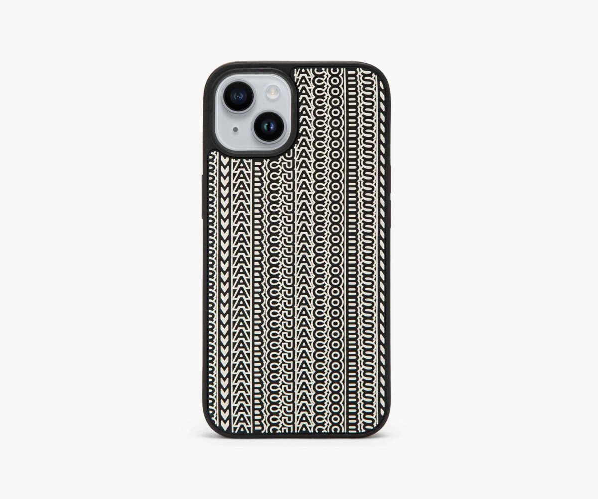 Marc Jacobs Monogram iPhone 14 3D Case Nere Bianche | IWG360184