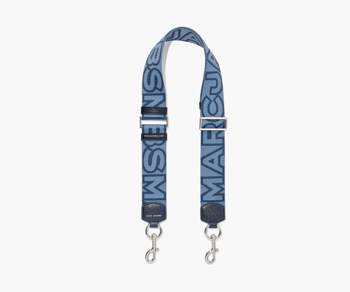 Marc Jacobs Outline Logo Webbing Cinturino Blu Colorate | INJ290346