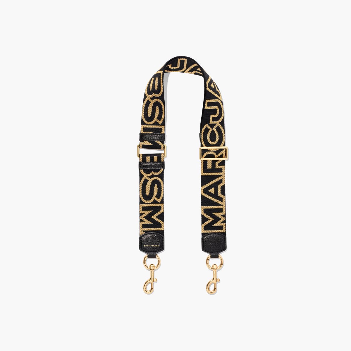 Marc Jacobs Outline Logo Webbing Cinturino Nere Oro | JEN347289