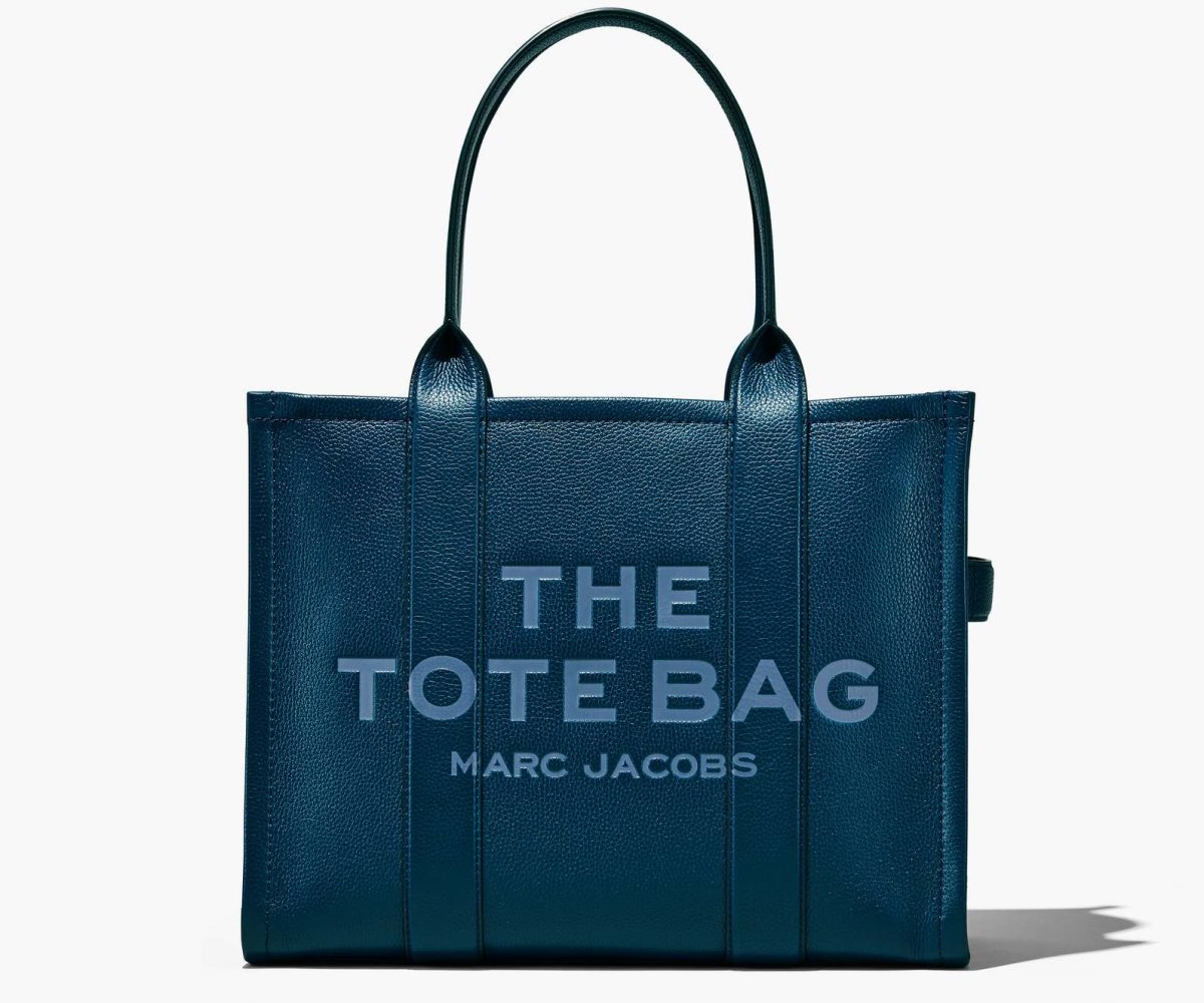 Marc Jacobs Pelle Large Tote Bag Blu | IBJ018354