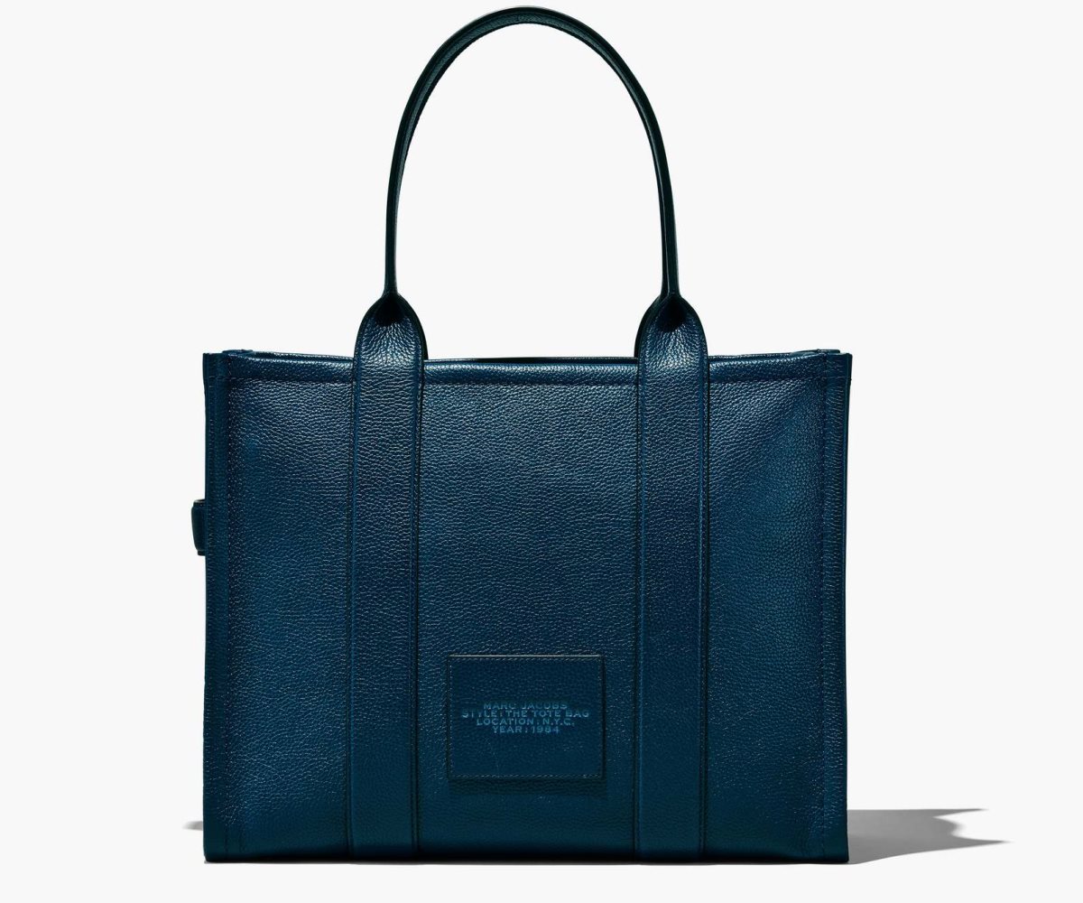 Marc Jacobs Pelle Large Tote Bag Blu | IBJ018354